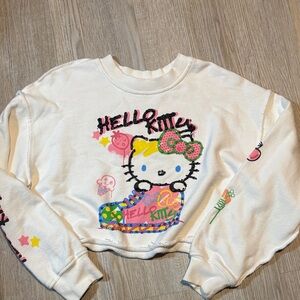 Forever 21 Hello Kitty White Crop Top